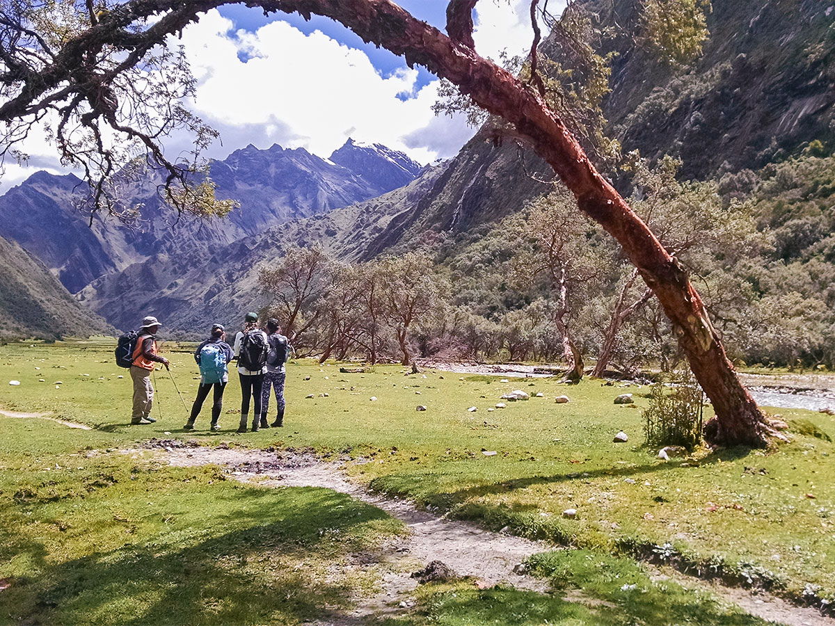 Hiking the Andes on Santa Cruz trek with guide in Peru