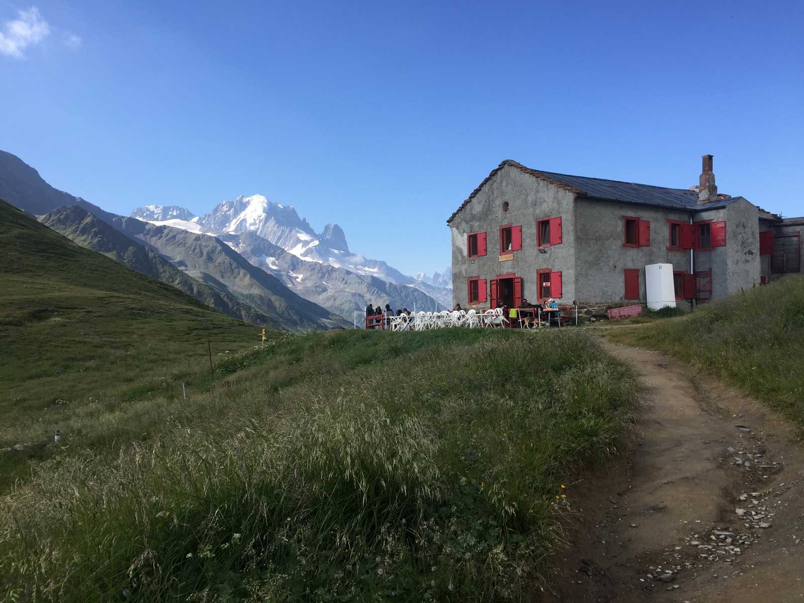 Refuge Col de Balme on self-guided Haute Route from Chamonix to Zermatt