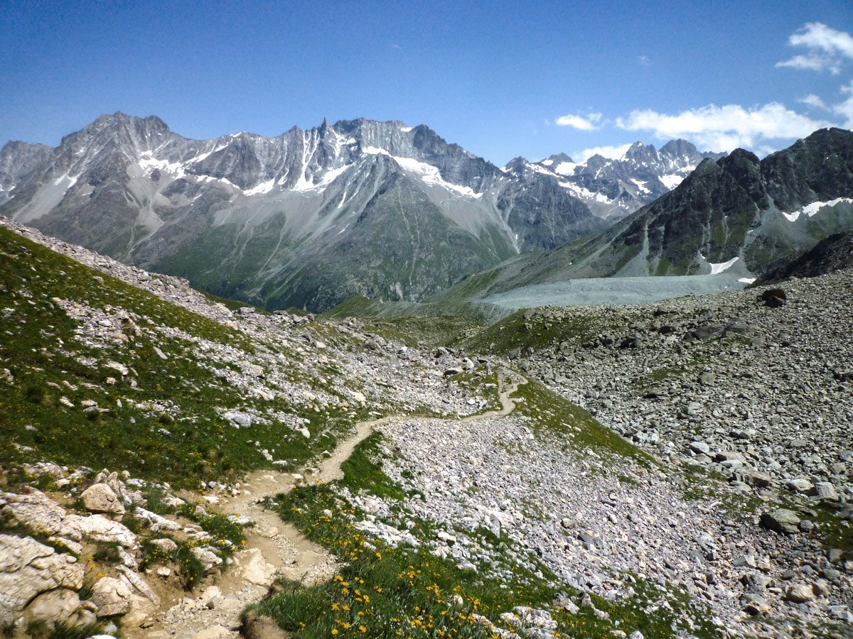 Views from self-guided Haute Route from Chamonix to Zermatt