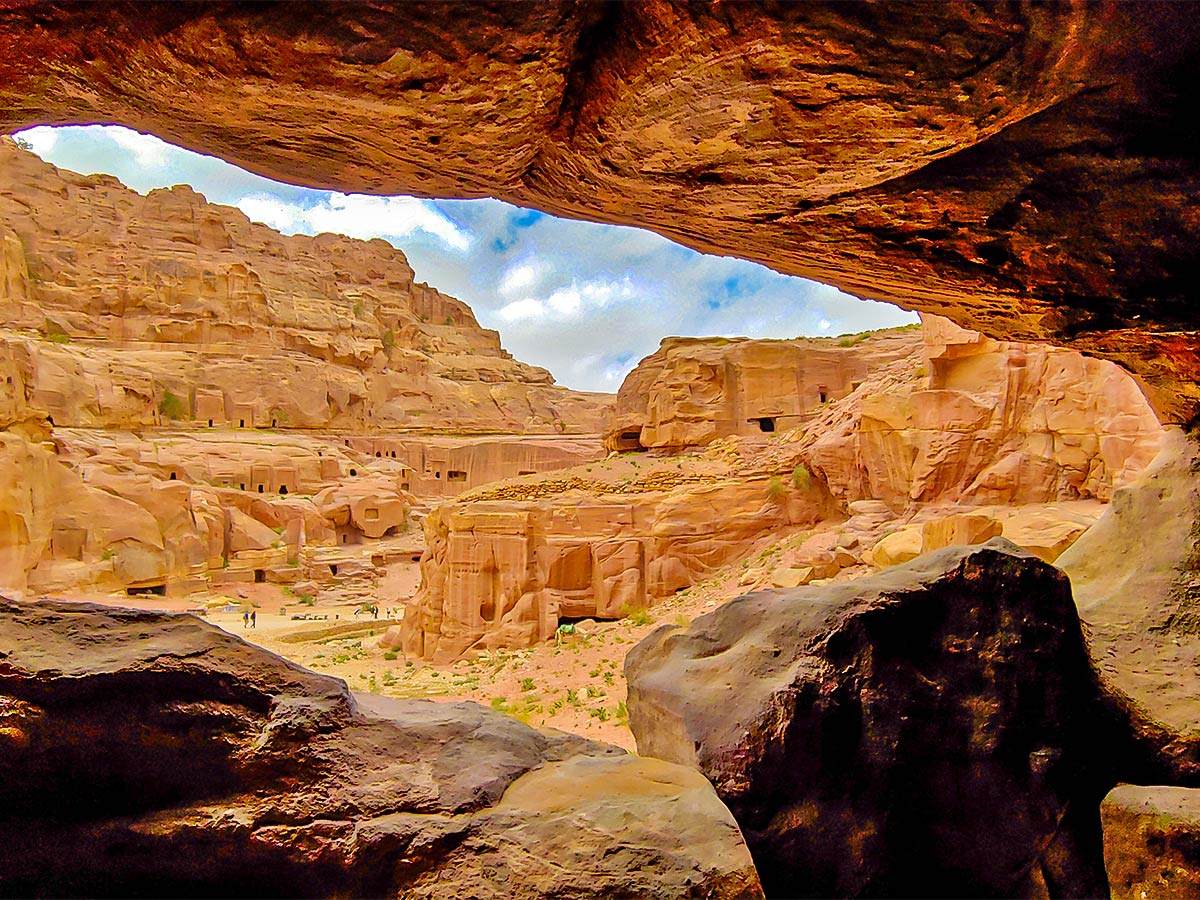 Valley near Petra on Dana to Petra Trekking Tour in Jordan