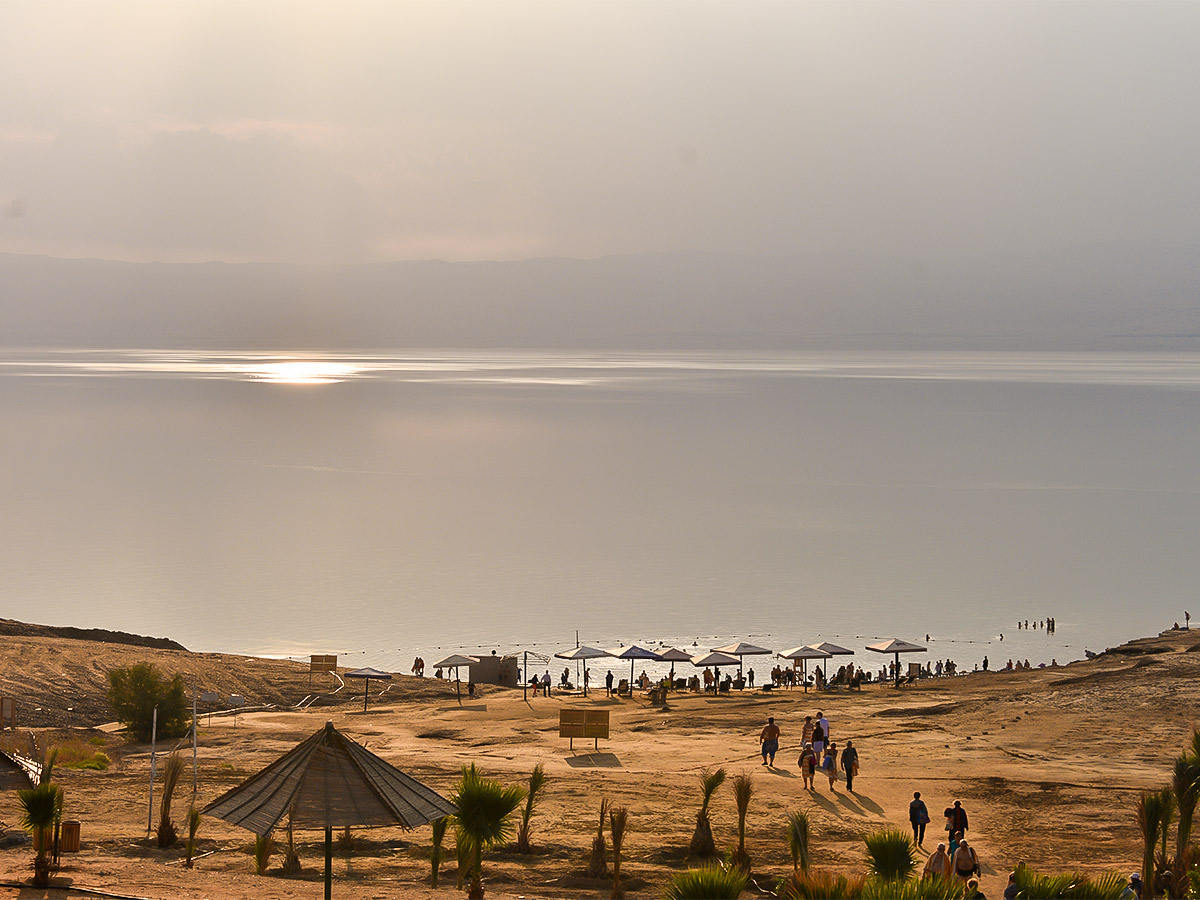 Dead Sea on Dana to Petra Trekking Tour in Jordan