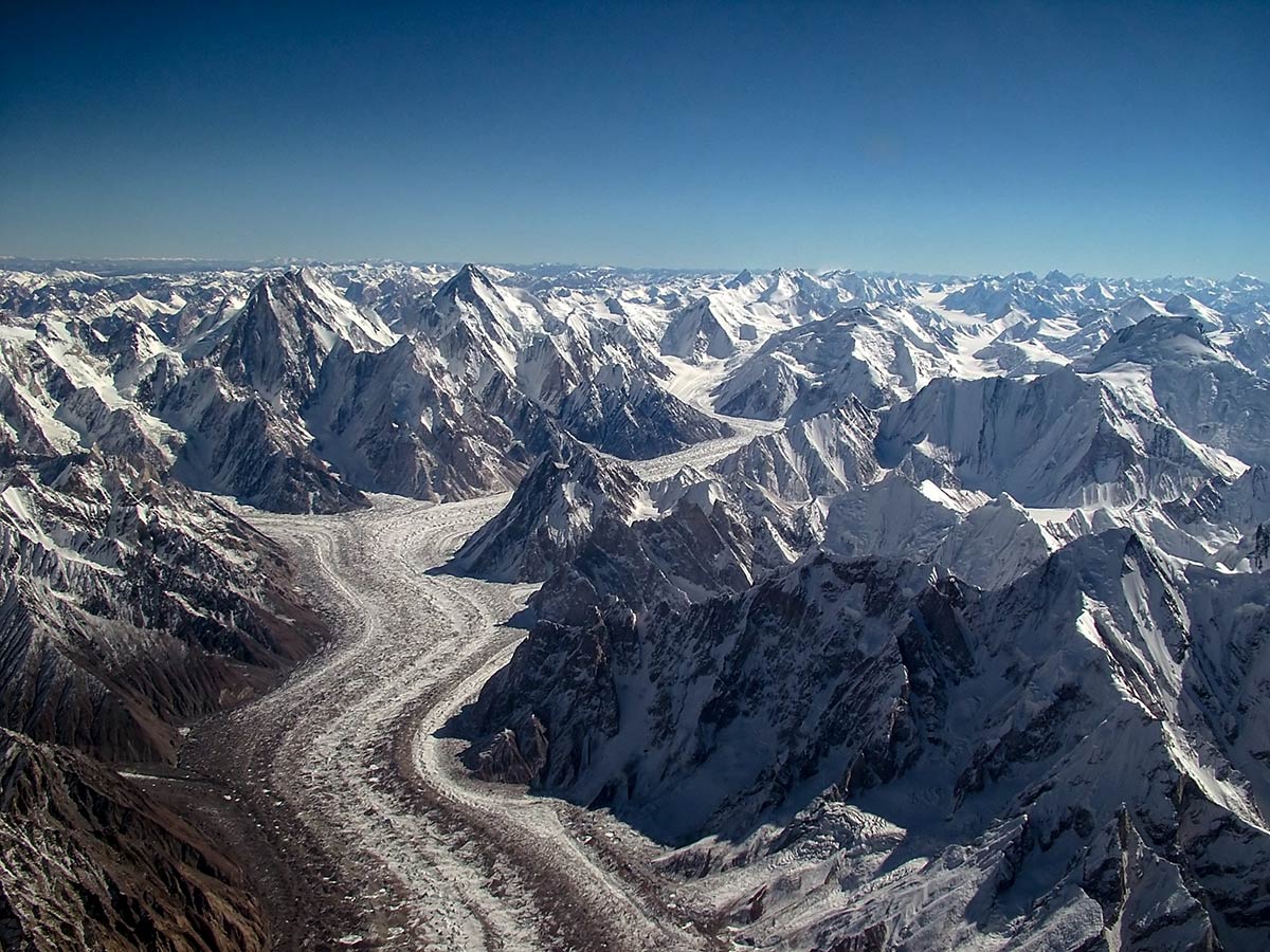 Baltoro Glacier view on K2 Base Camp and Gondogoro La Trek in Pakistan