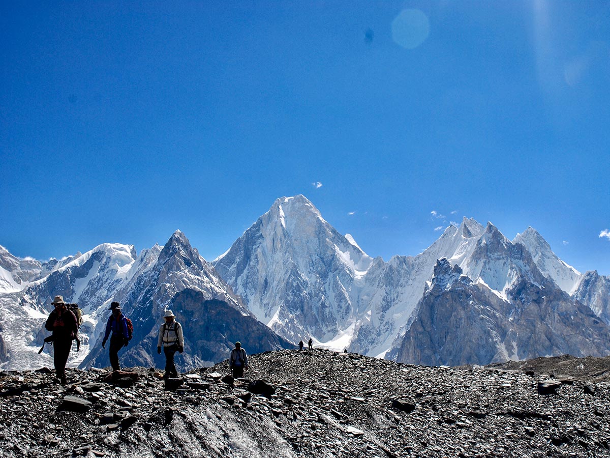 Views of Gasherbrum on K2 Base Camp and Gondogoro La Trek in Pakistan