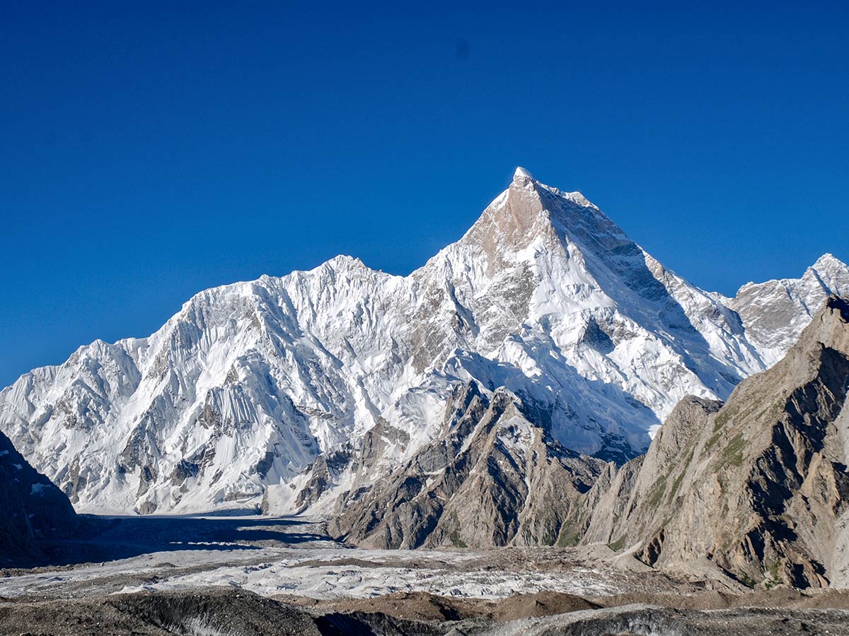 Masherbrum near K2 on K2 Base Camp and Gondogoro La Trek in Pakistan