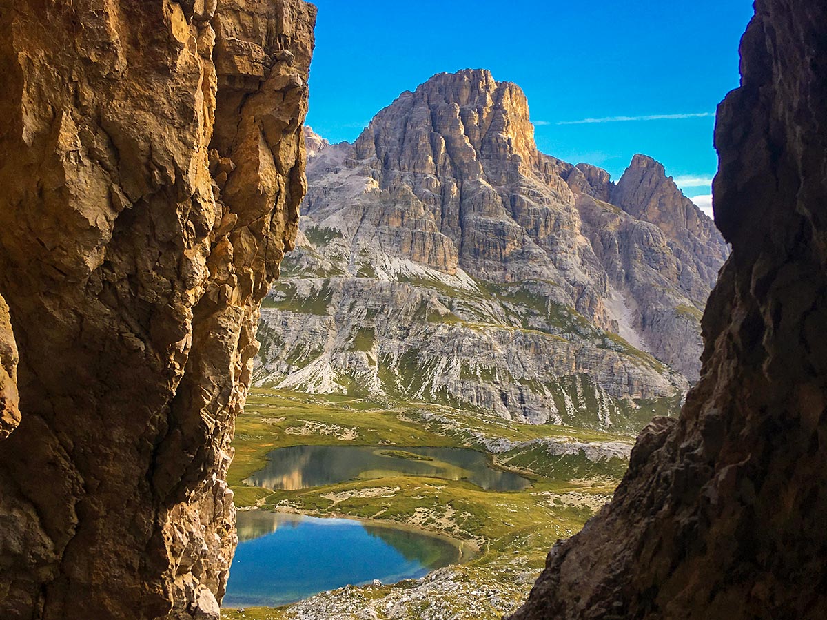 Beautiful mountain views on guided or self-guided Dolomites Haute Route Trek in Italy