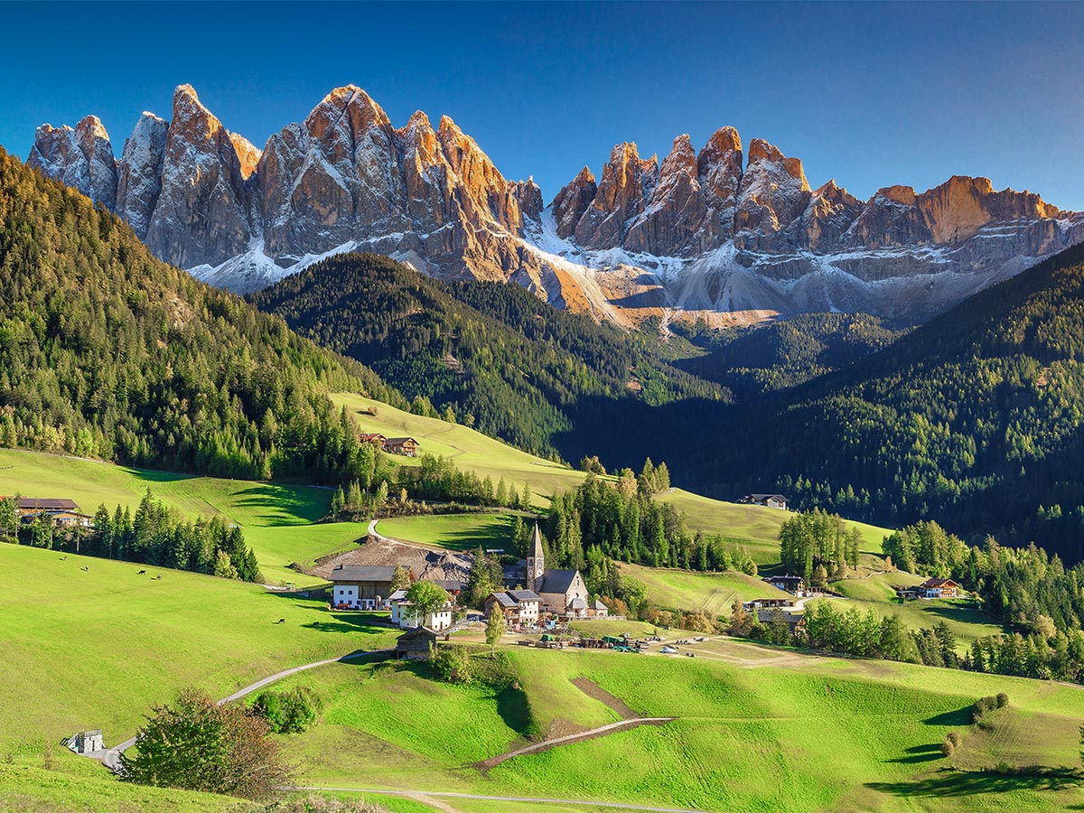 Stunning views on Dolomites Haute Route Trek in Italy