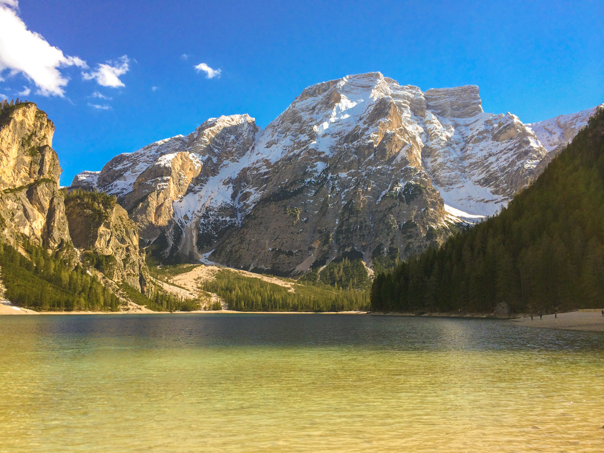 Dolomites Haute Route Trek in Italy passes through several beautiful mountain lakes