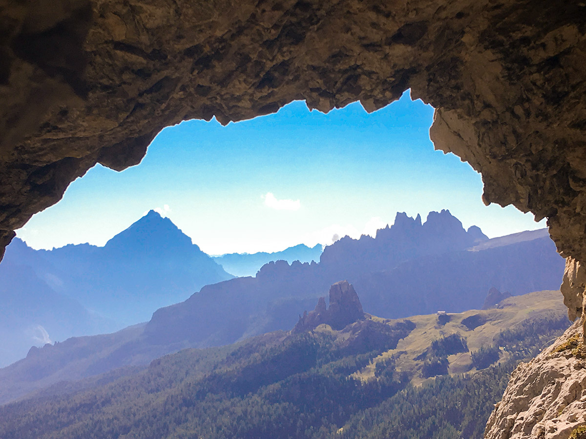 Great scenery on Dolomites Haute Route Trek in Italy