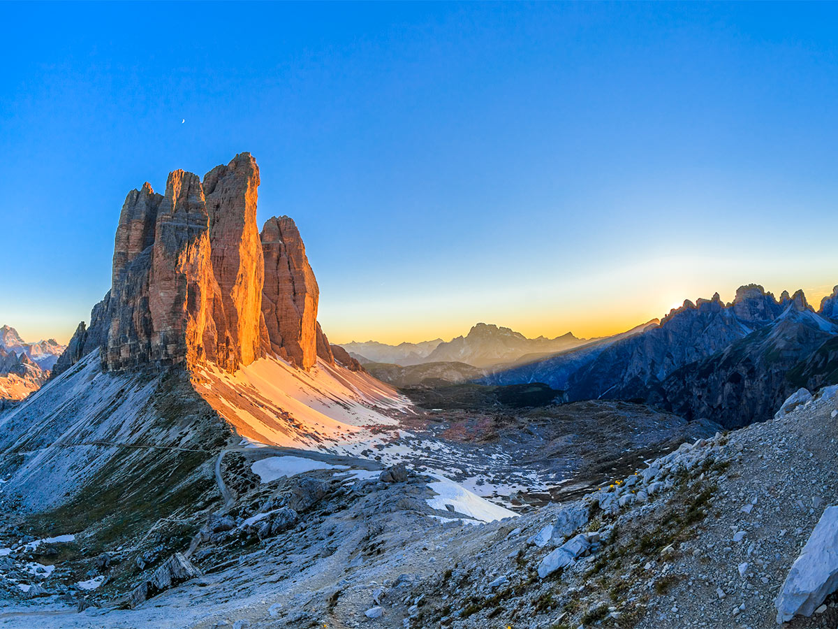 Beautiful views of the Italian Dolomites on Dolomites Haute Route Trek