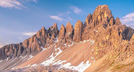 Beautiful panoramic views from Hut to Hut Trekking Tour in the Dolomites