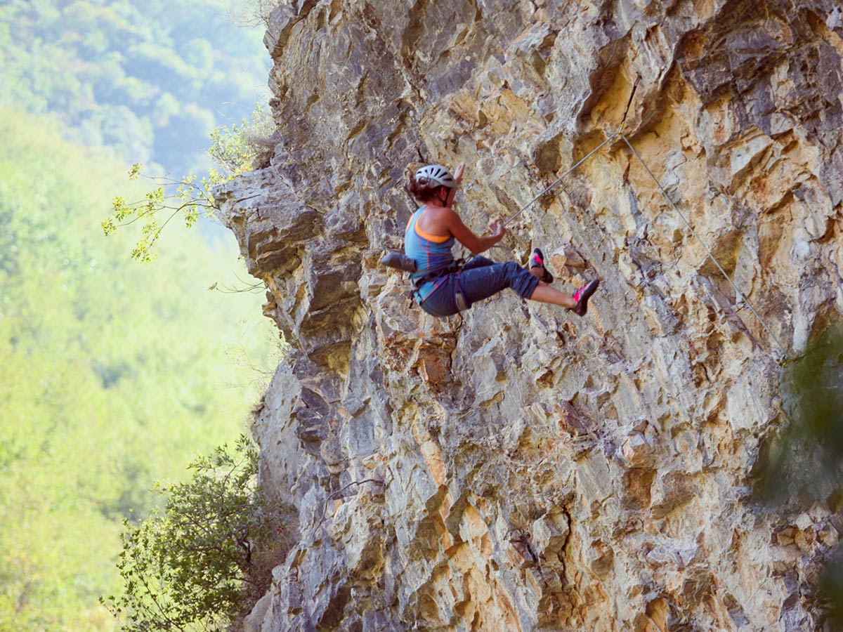 Climbing in Finale Ligure on climbing camp in Italian Riviera