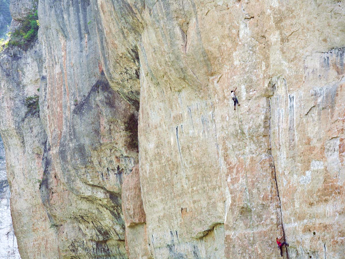 Great views on climbing camp at Gorges du Tarn in France