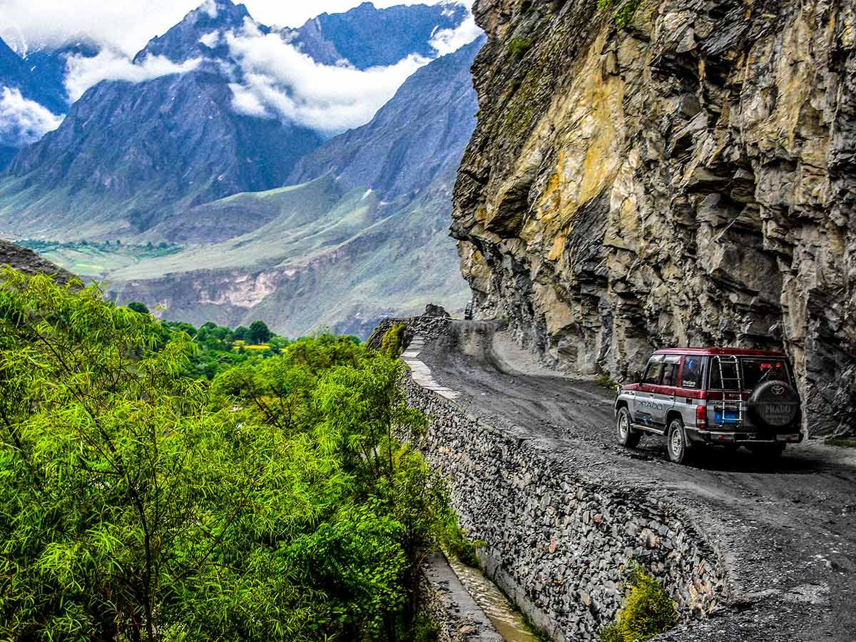 Road to Kalash Valley on Chitral Valley Overland Tour in Pakistan