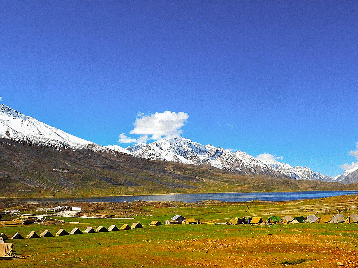 Campsite near Shandur Pass on Chitral Valley Overland Tour in Pakistan