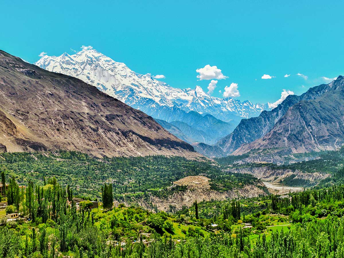 View of Hunza Valley from Eagles Nest on Hanza Valley Overland Tour in Pakistan