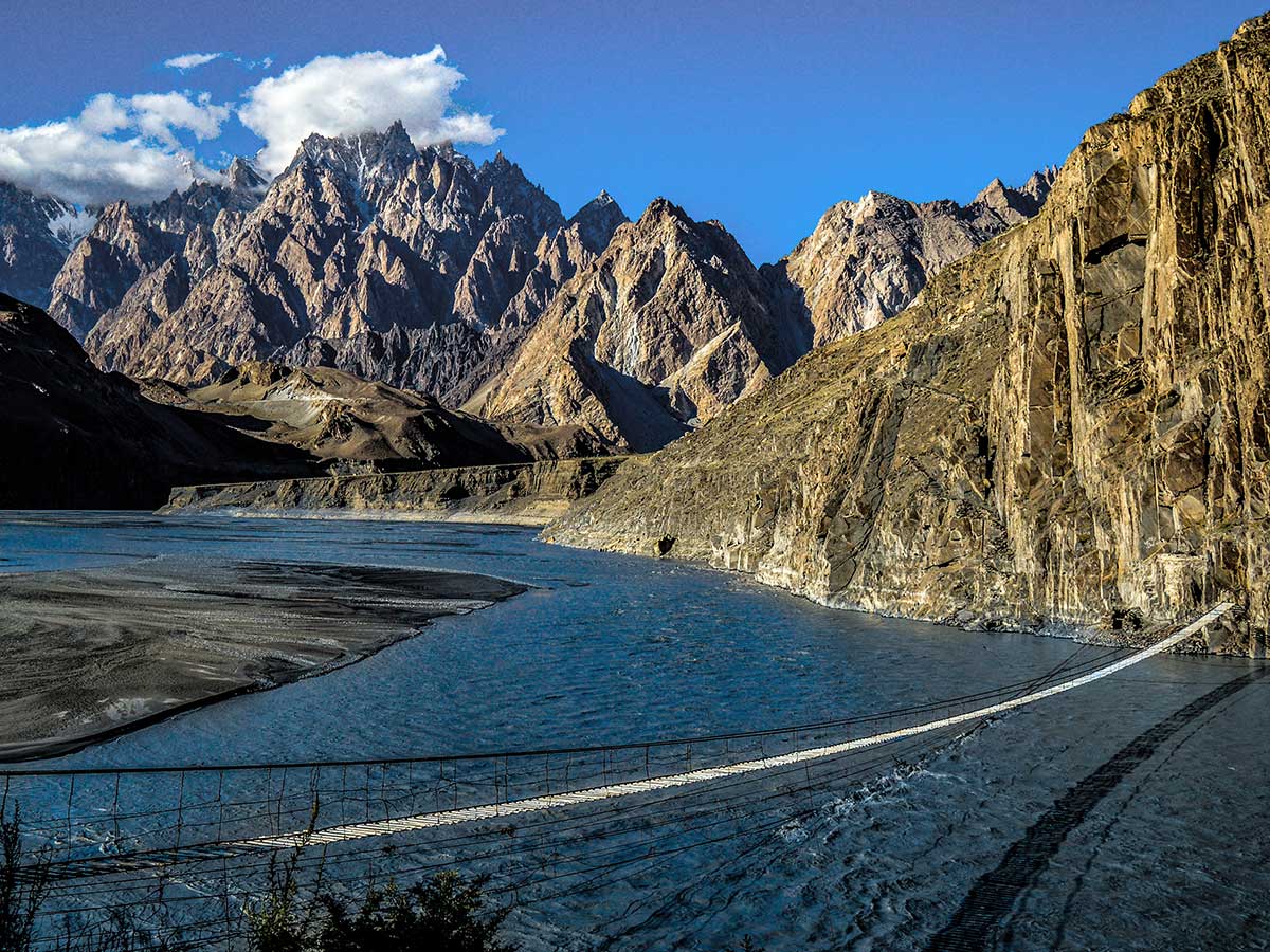 Hussaini Bridge on Hanza Valley Overland Tour in Pakistan