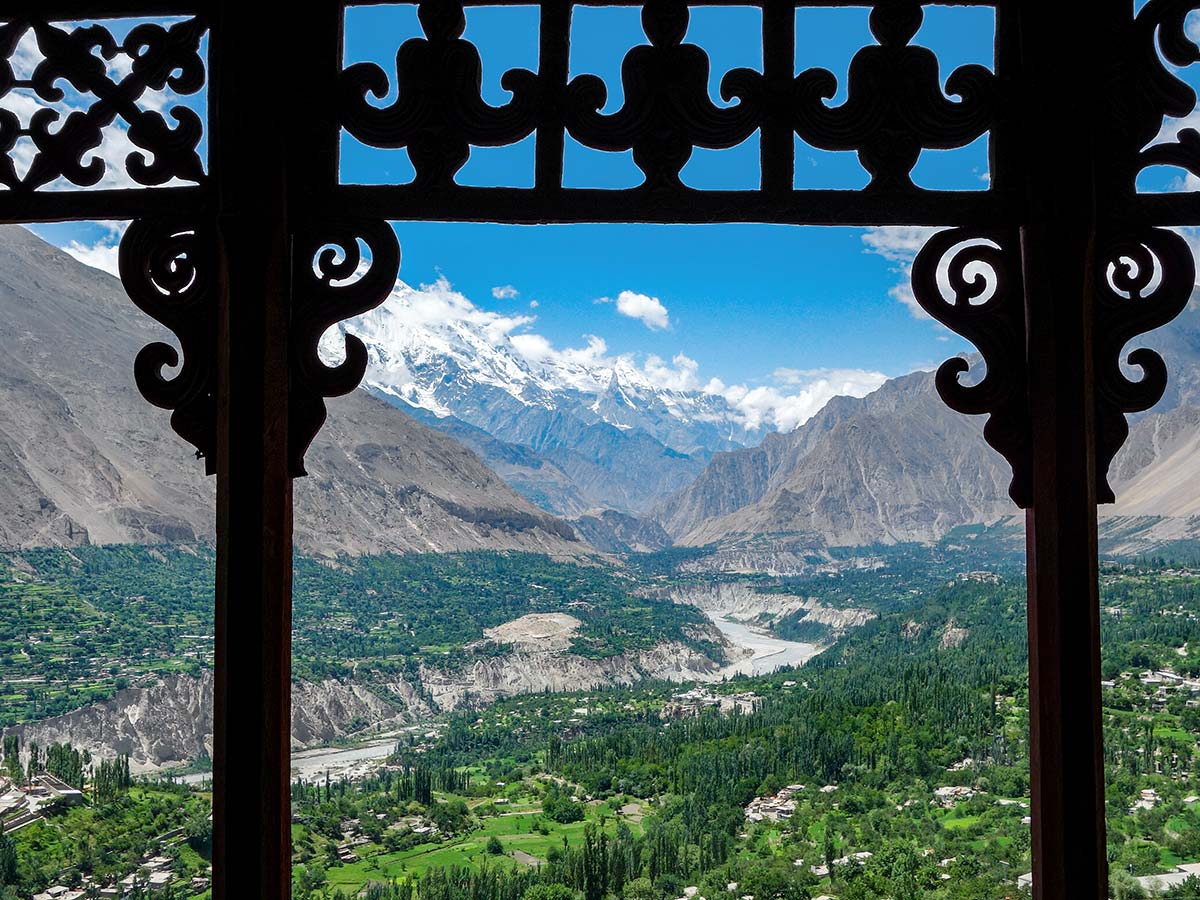 View of Rakaposhi Mountains from Baltit Fort