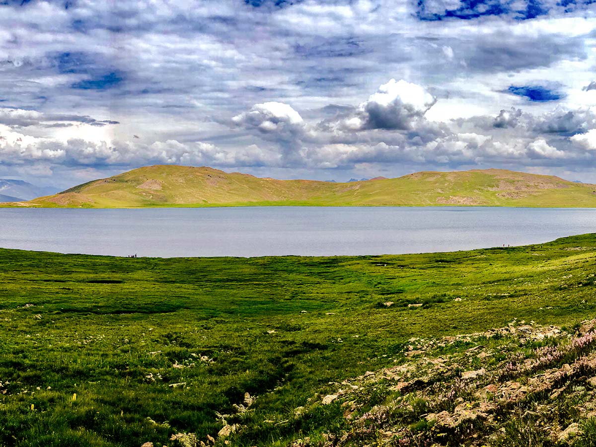 Sheosar Lake in Deosai Valley on guided Overland Tour in Skardu Valley Pakistan