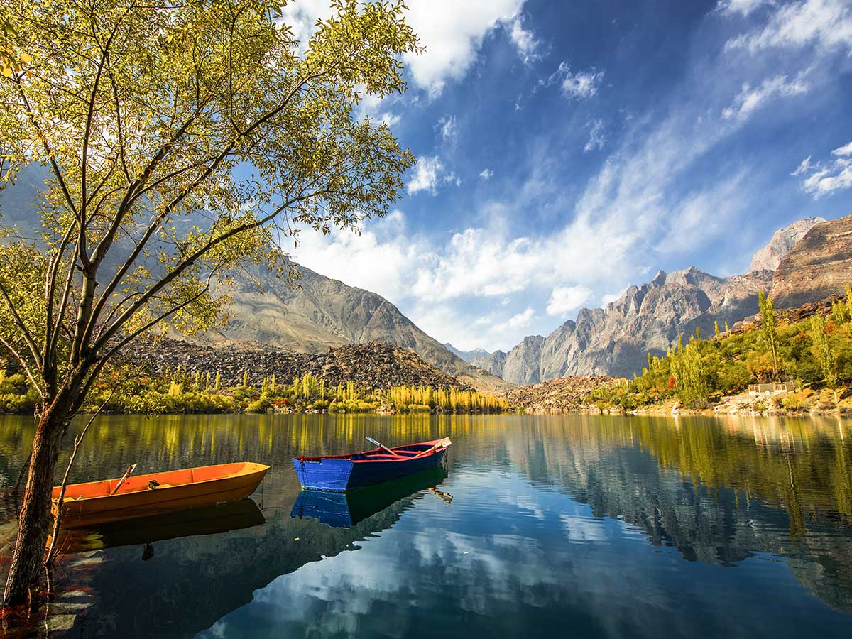 Upper Kachura Lake on guided Overland Tour in Skardu Valley Pakistan