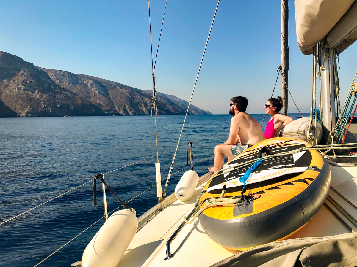 Enjoying sailing in Greece