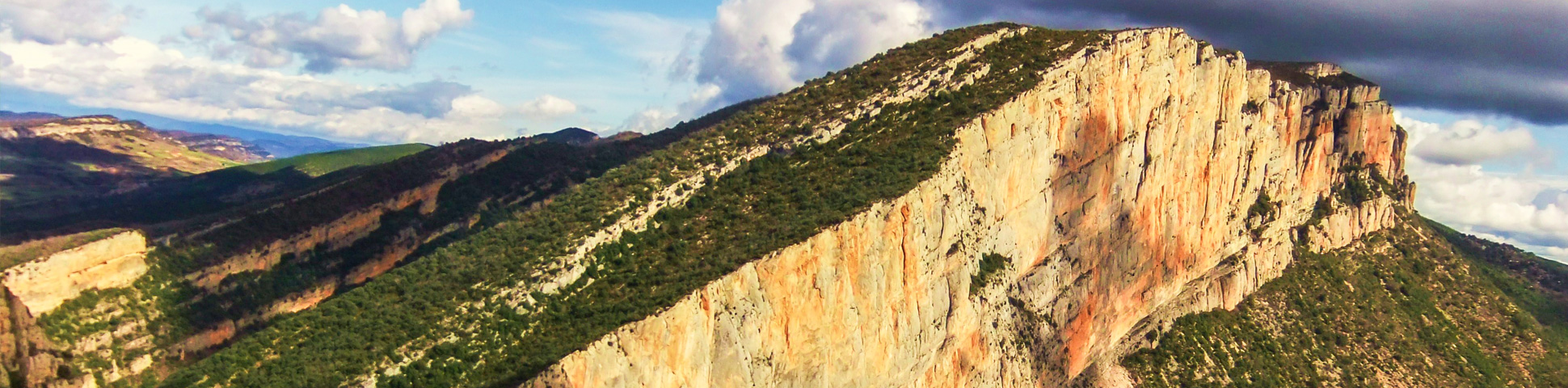 Beautiful rock climbing wall in Aragorn on Trad and Multipitch rock climbing tour in Riglos, Spain