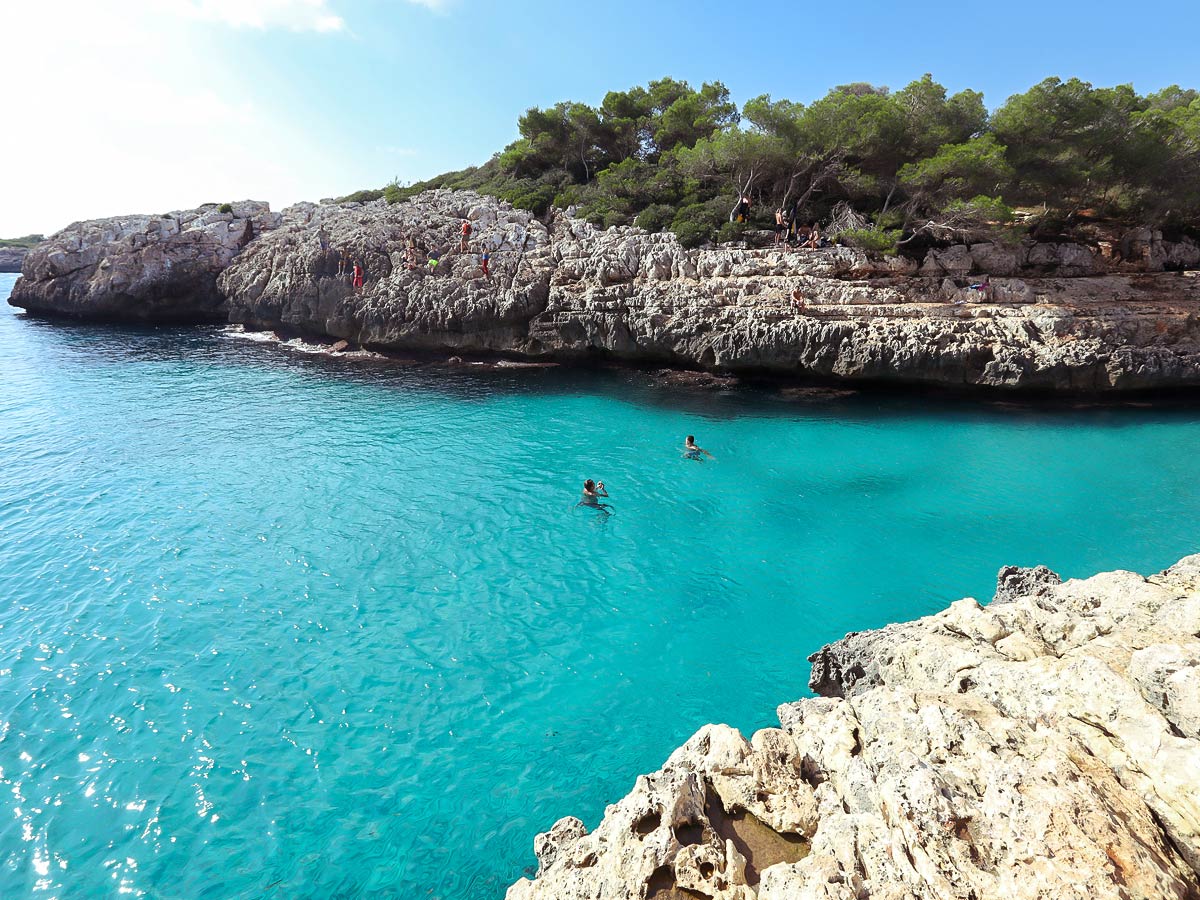 Swimming after the climb on DWS camp in Mallorca