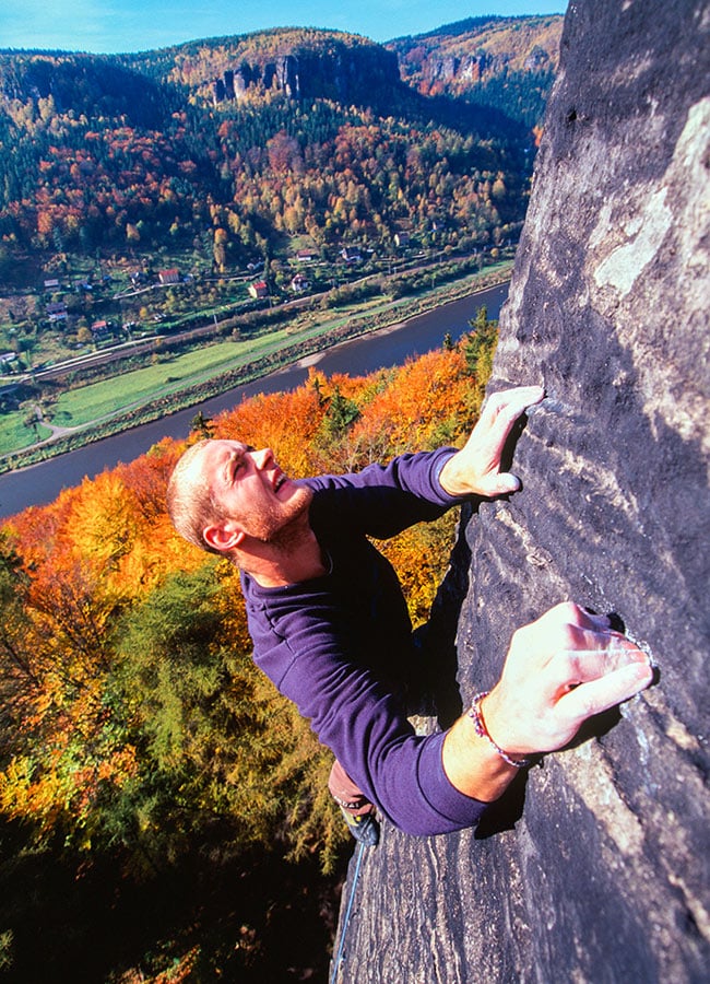 Climbing near Labske Udoli rewards with beautiful views