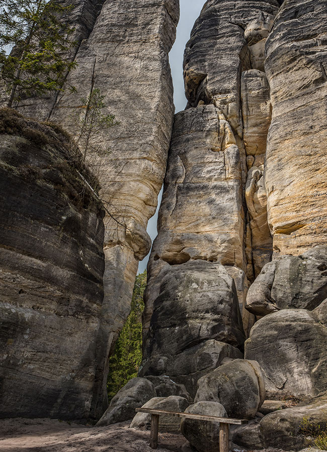 Rock formations in Labske Udoli are great for rock climbing