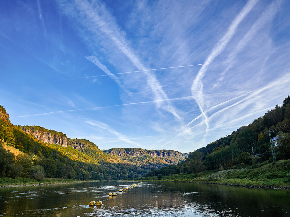 Beautiful river in Czech Republic on rock climbing tour in Labske Udoli