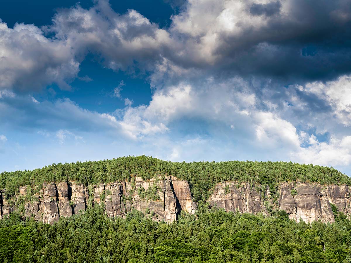 Rock walls in Labske Udoli, Czech Republic