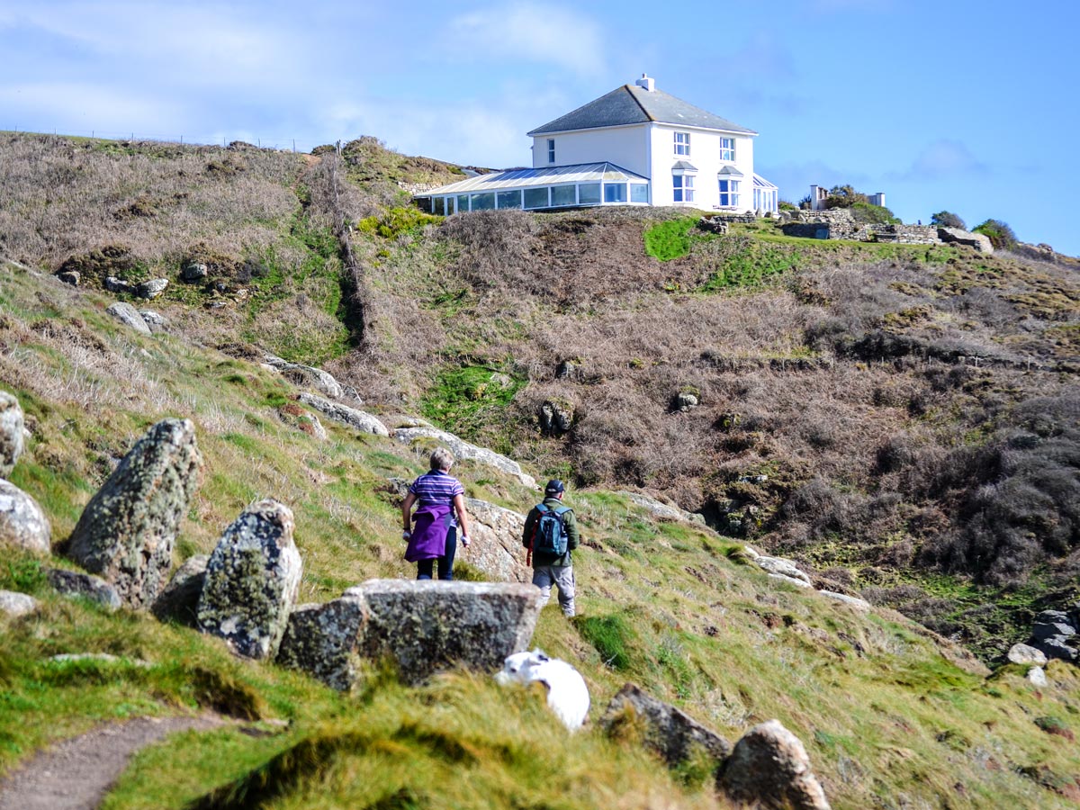 Cornwall walking across hills