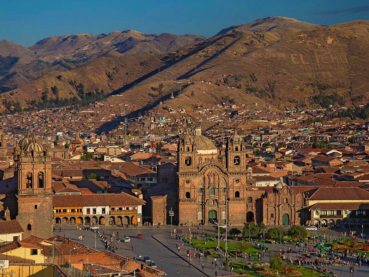 Beautiful city of Cusco on Salkantay Trek to Machu Picchu in Peru