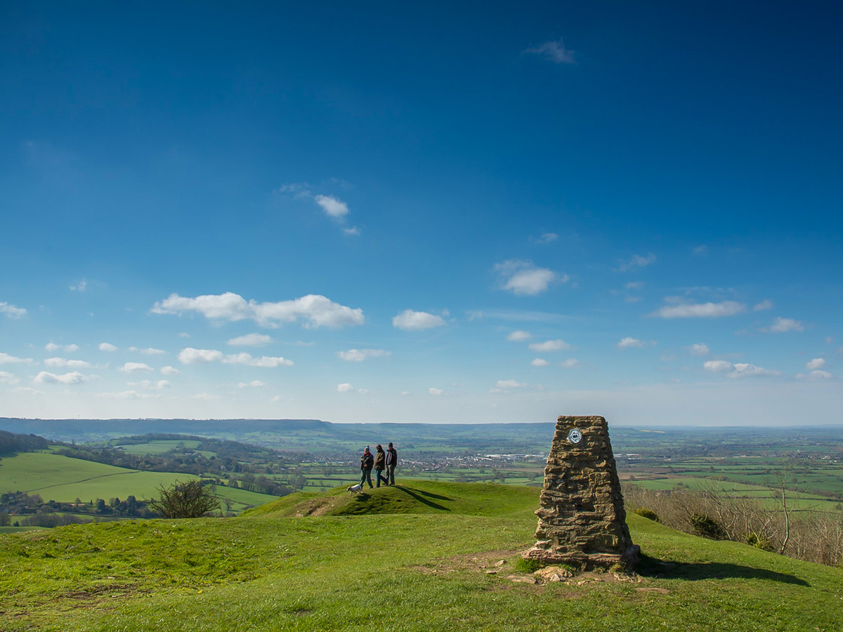 Walking the Cotswold way near Haresfield