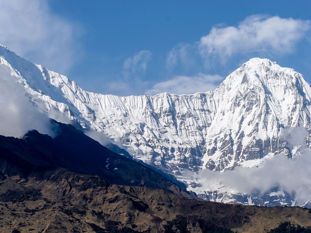 Annapurna Massif looks stunning on Annapurna Base Camp Guided Trek in Nepal