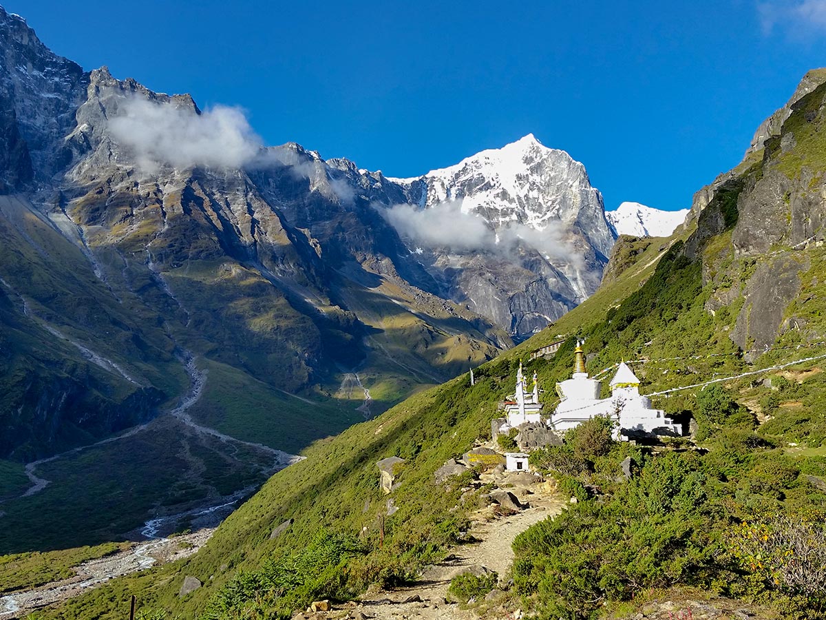 Valley views on Everest Base Camp trek in Nepal