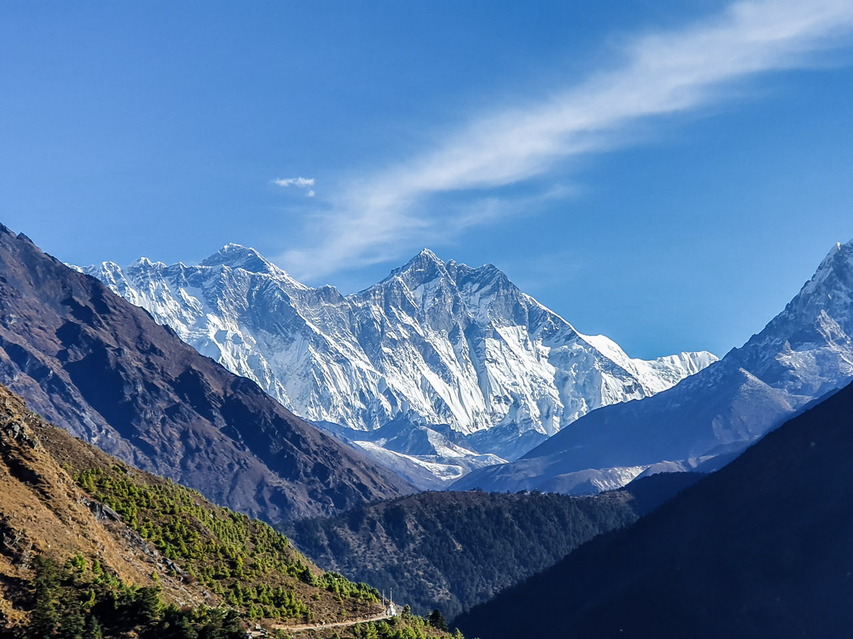 Stunning mountain views on Everest Base Camp and Gokyo Lake trek in Nepal