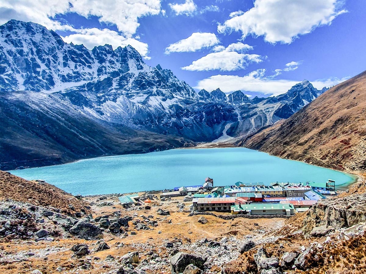 Gokyo lake on Everest Base Camp and Gokyo Lake trek in Nepal