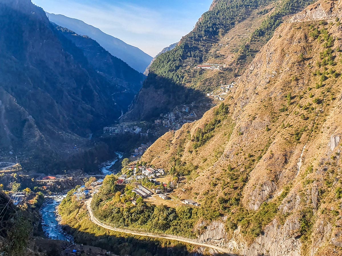 Langtang valley views on guided Langtang Trek in Nepal