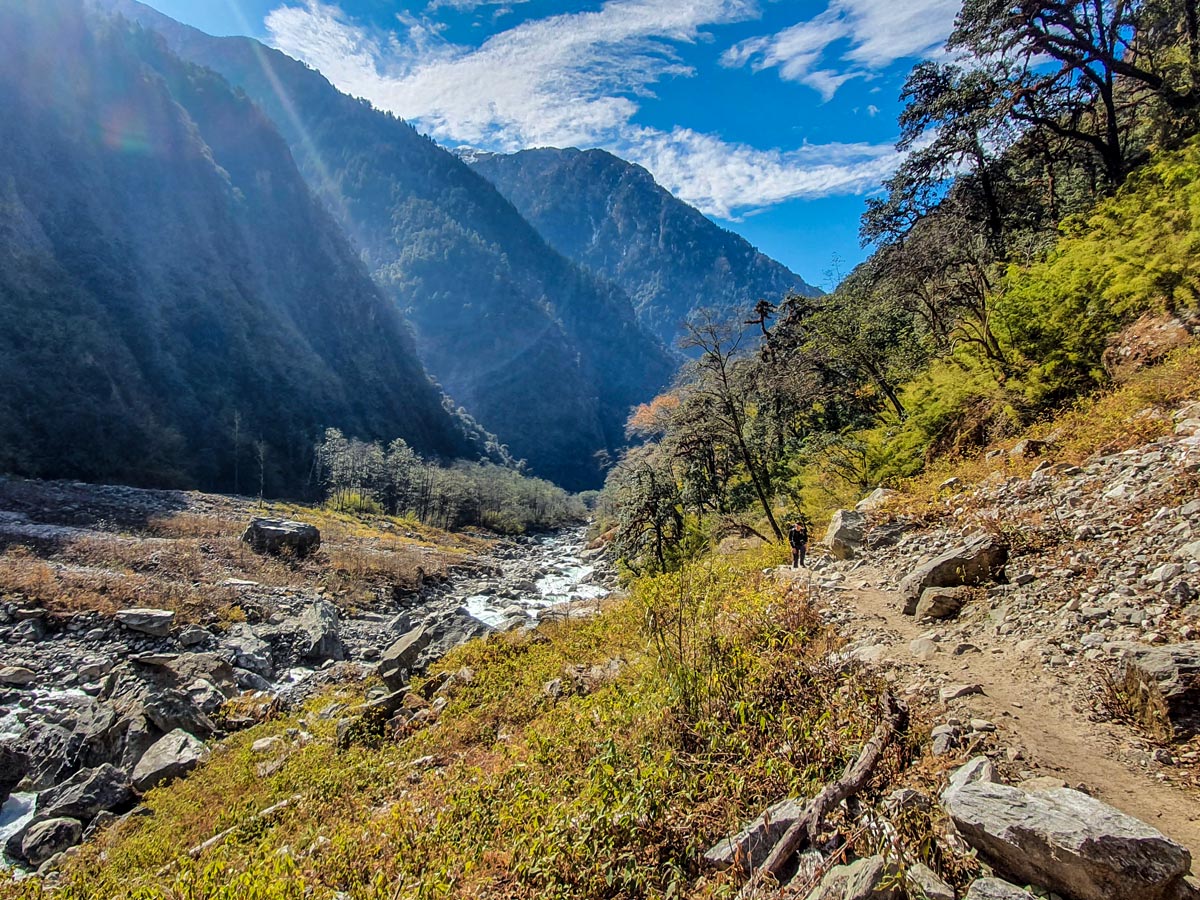 Guided Langtang Trek in Nepal leads through the beautiful Langtang valley