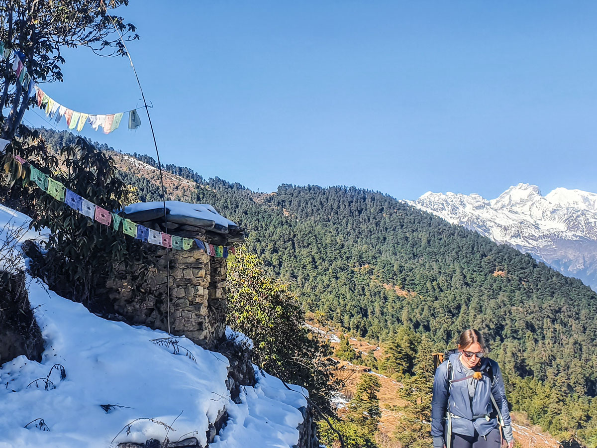 Beautiful views surrounding guided Langtang Trek in Nepal