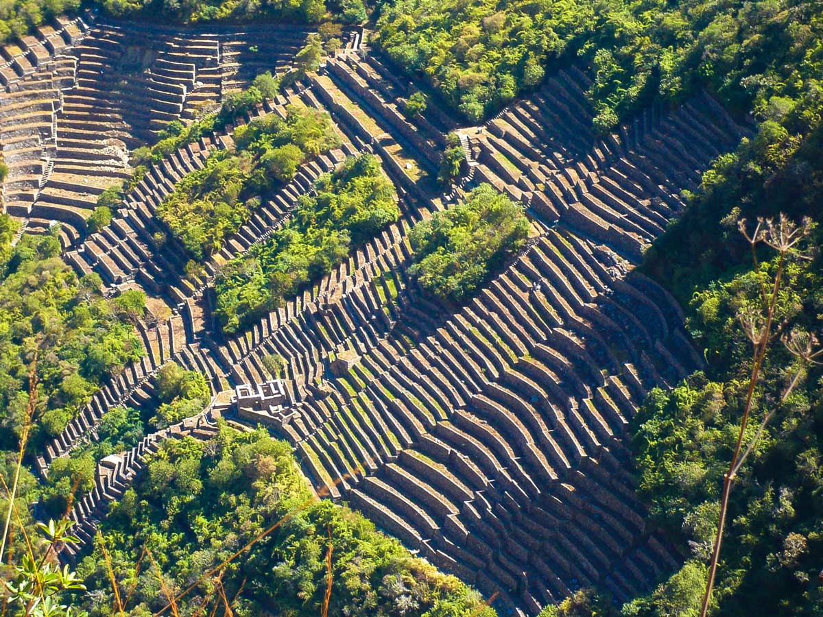 Archeological site on Choquequirao Trek in Peru near Cusco