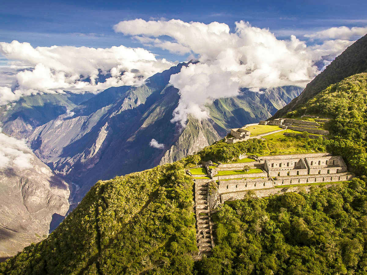 Stunning Incan ruins on Choquequirao Trek in Peru near Cusco