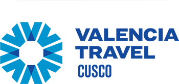 Blue logo reading Valencia Travel Cusco