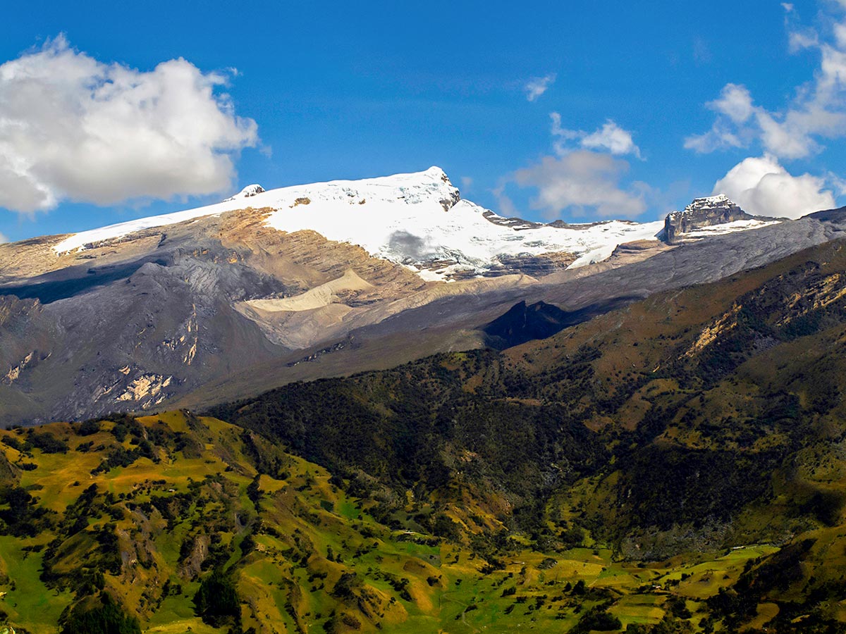 Snowy peaks of Sierra Nevada del Cocuy seen on Cocuy Western Trails Tour