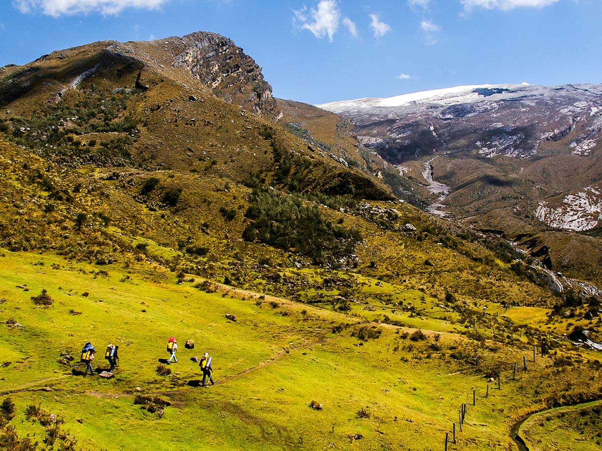 Group of trekkers on Cocuy Western Trails Tour in Colombia Andes