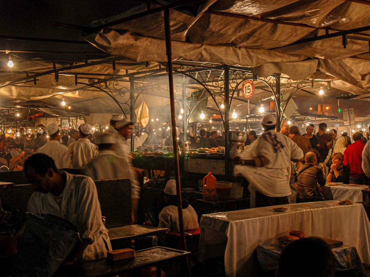 Marrakech during the night on Mt Toubkal and Desert tour in Morocco