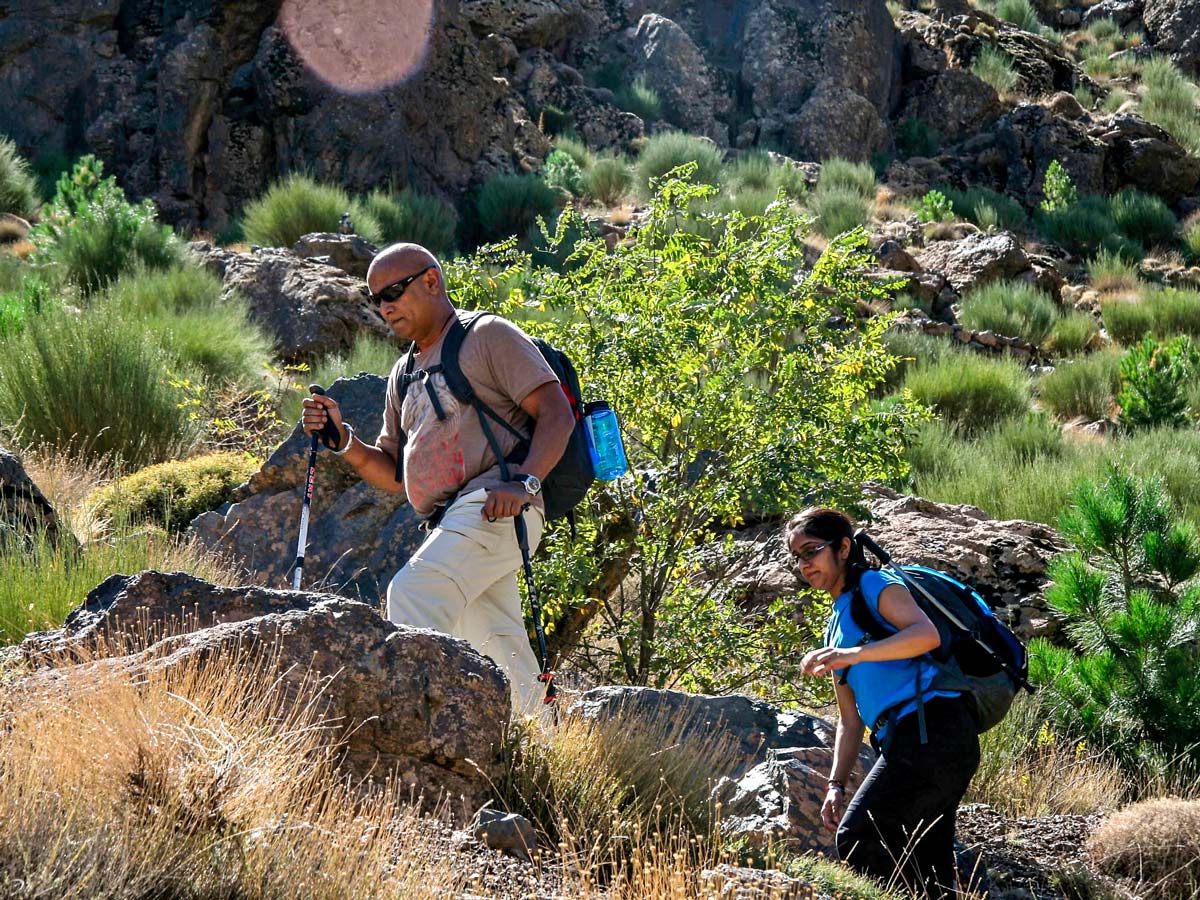 Group of hikers on Villages Valleys and Mt Toubkal Climb tour in Morocco