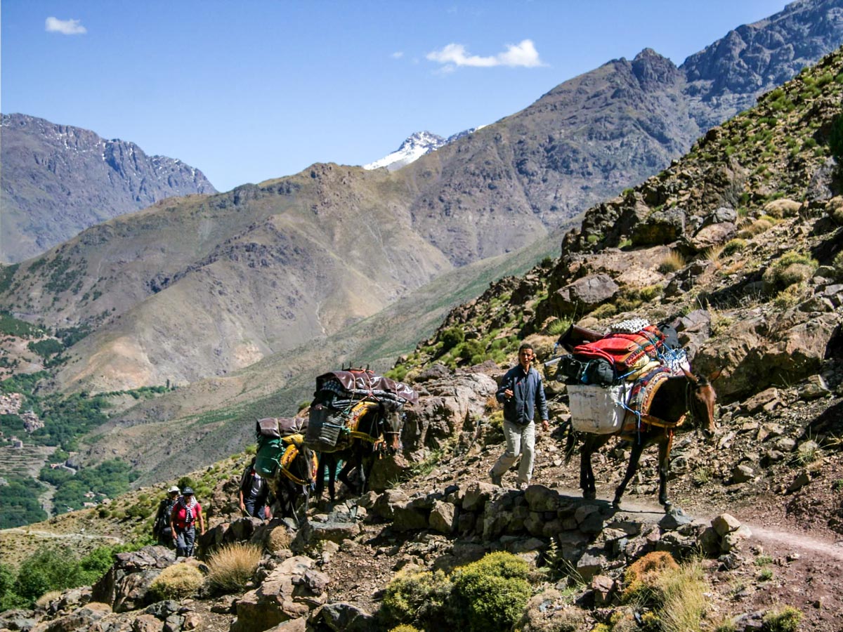 Villages Valleys and Mt Toubkal Climb tour in Morocco leads through beautiful valleys