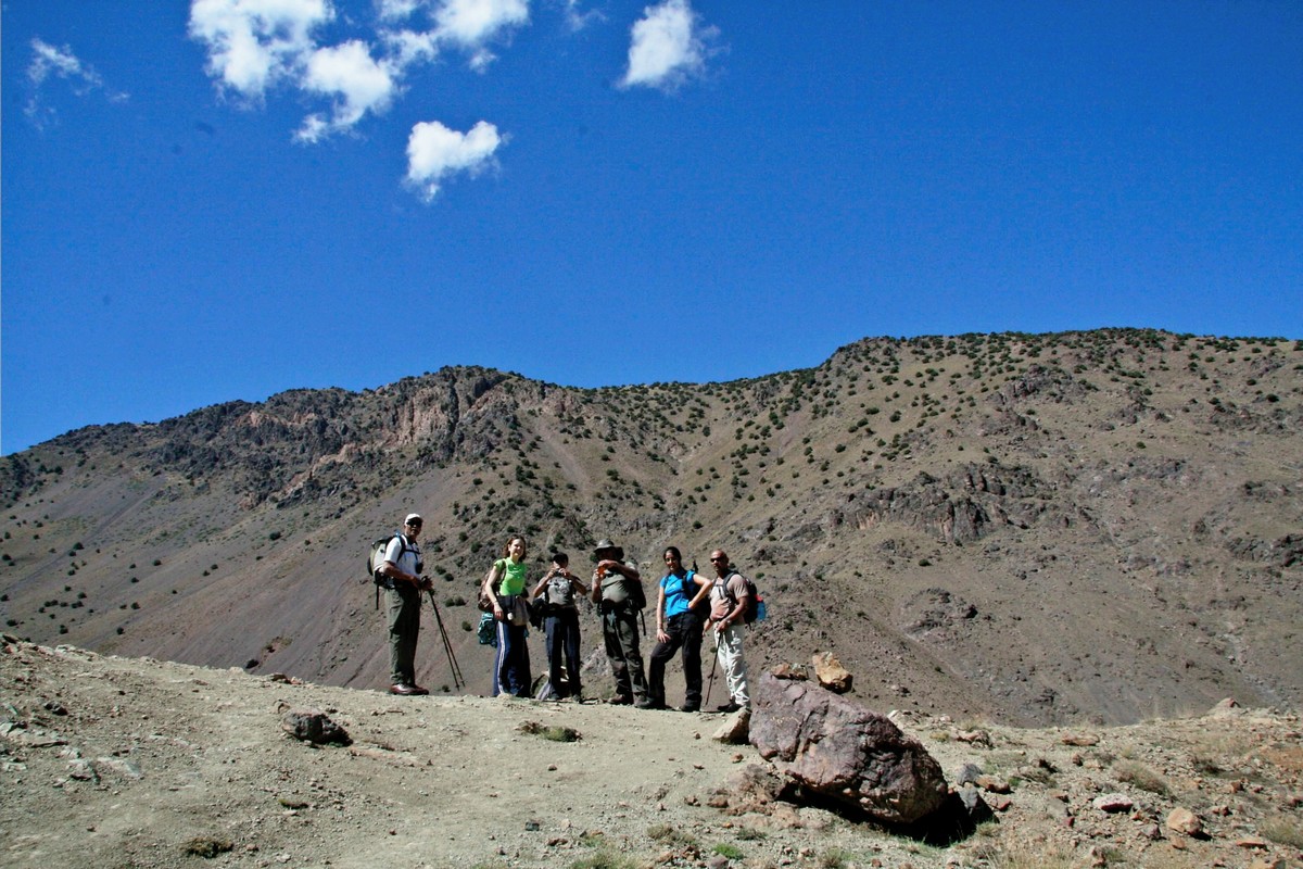 Expansive views on guided trekking tour to Atlas Valley from Marrakech Morocco