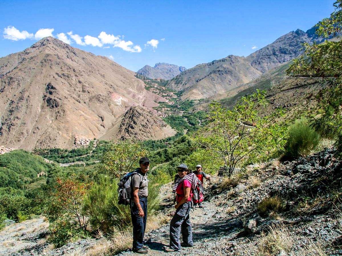 Beautiful Atlas Valley seen on Mt Toubkal Circuit Trek in Morocco